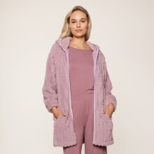LingaDore - Fluffy Kåbe med Lynlås Mauve Shadow