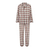 Lady avenue - Bomuld Flannel Pyjamas Coffe/Army Lady avenue - Bomuld Flannel Pyjamas Coffe/Army
