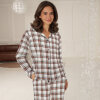 Lady avenue - Bomuld Flannel Pyjamas Coffe/Army Lady avenue - Bomuld Flannel Pyjamas Coffe/Army