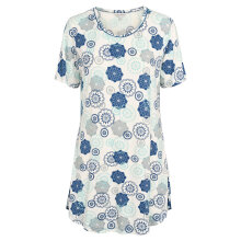Lady avenue - Bambus Natkjole Blue/Grey Floral