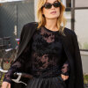 Hype The Detail - Lace Mesh Blouse Sort