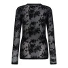 Hype The Detail - Lace Mesh Blouse Sort