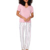 LingaDore - Stripe Pyjamas Sæt Pink/Print LingaDore - Stripe Pyjamas Sæt Pink/Print