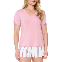 LingaDore - Stripe Pyjamas Sæt med shorts Pink LingaDore - Stripe Pyjamas Sæt med shorts Pink