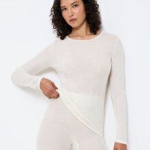 Triumph - Beauty Layers L/Æ T-shirt Wool Ecru White