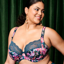 Elomi - Lucie Plunge BH Teal Floral