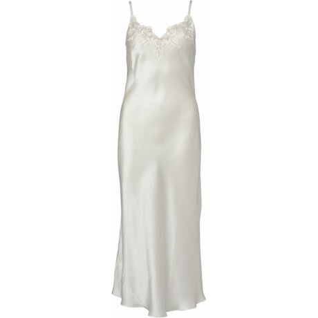 Lady avenue - Silk De Luxe Natkjole lang Offwhite