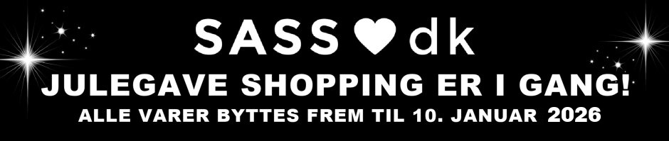 Shop julegaver på sass.dk byttes frem til 10. januar 2026 Shop julegaver på sass.dk byttes frem til 10. januar 2026