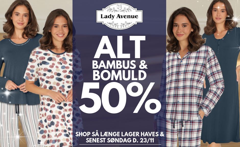 Bambus nattøj med 50% rabat! Alt bambus og bomuld fra Lady Avenue spar 50% Bambus nattøj med 50% rabat! Alt bambus og bomuld fra Lady Avenue spar 50%