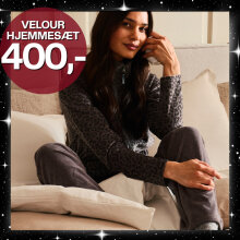 Decoy - Velour Hjemmesæt Grå