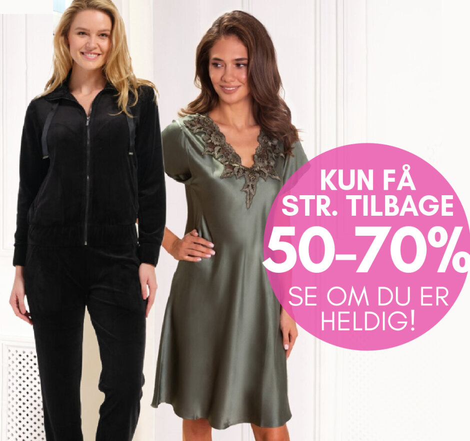 Reststørrelser spar 50% - 70% Se om du er heldig at finde din størrelse og spar stort