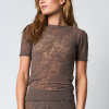 Hype The Detail - Slim Lace T-shirt Brown
