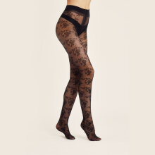 Hype The Detail - Flower Tights 20 denier Sort