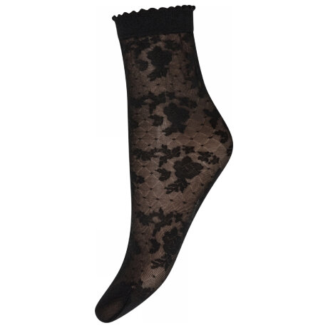 Hype The Detail - Flower Socks 20 denier Sort Hype The Detail - Flower Socks 20 denier Sort