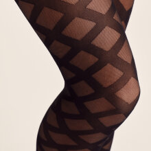 Hype The Detail - Plaid Tights 30 denier Sort