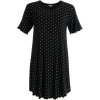 Lady avenue - Bambus T-shirtkjole Black/White Dots