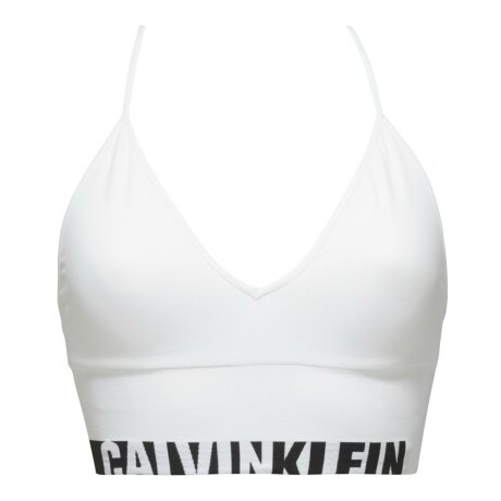 Calvin Klein - Bralette Longline CK Logo Hvid