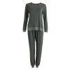 Lady avenue - Bambus Mønstret Pyjamas Grey/R
