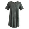 Lady avenue - Bambus T-shirtkjole Grey/Rose Dots