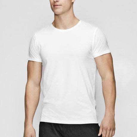 JBS of Denmark Herre - Øko Bomuld T-shirt O-neck Hvid