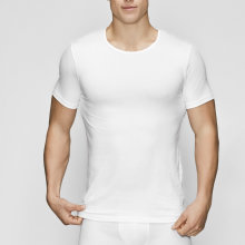 JBS of Denmark Herre - Øko Bomuld T-shirt O-Neck Hvid