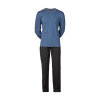 JBS Herre - Bomuld Pyjamas Sæt Jersey Blå