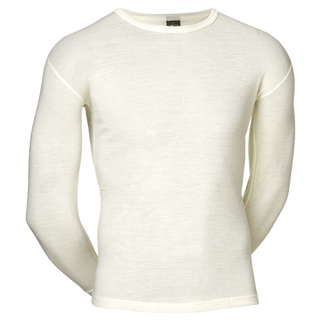 JBS Herre - Merino Uld langærmet T-shirt Hvid
