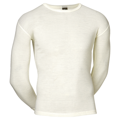 JBS Herre - Merino Uld langærmet T-shirt Hvid