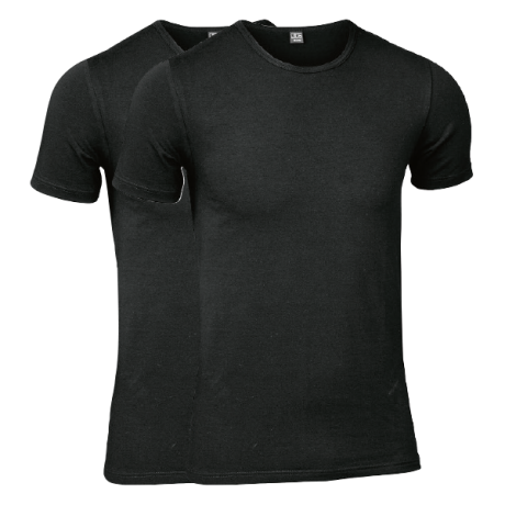 JBS Herre - Bomuld 2-pak T-shirt O-neck Sort
